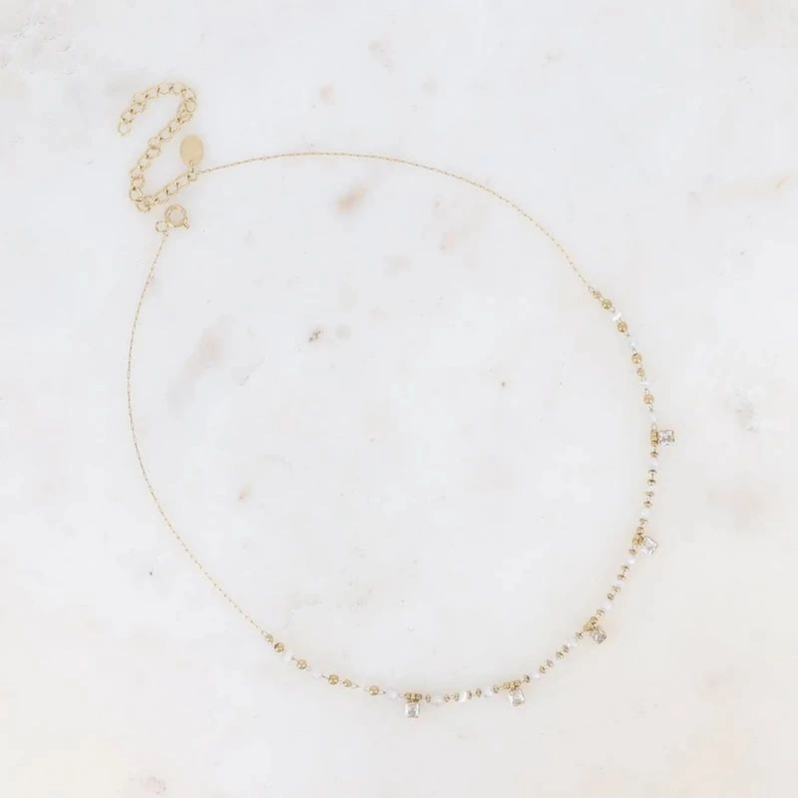 Collier doré Bohm cristaux  – photo 3